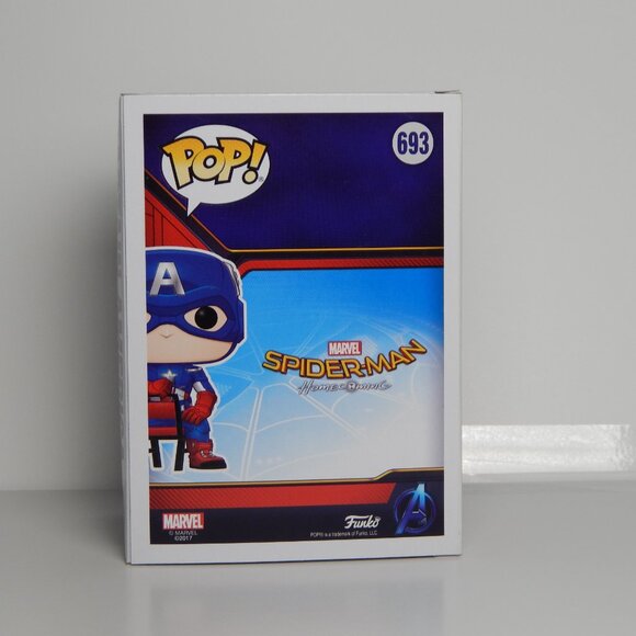 NIB Funko Pop! Spiderman Homecoming Captain America #693 - Picture 3 of 6